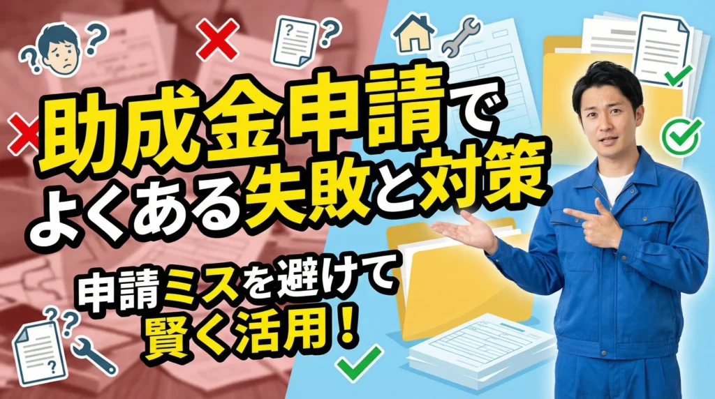 助成金申請でよくある失敗と対策