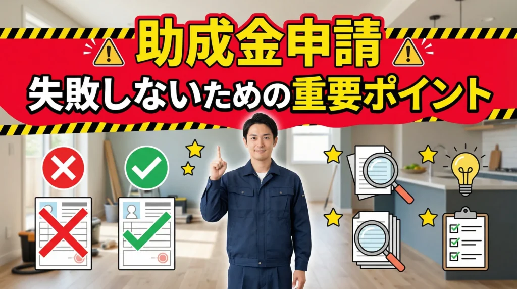助成金申請で失敗しないための重要ポイント