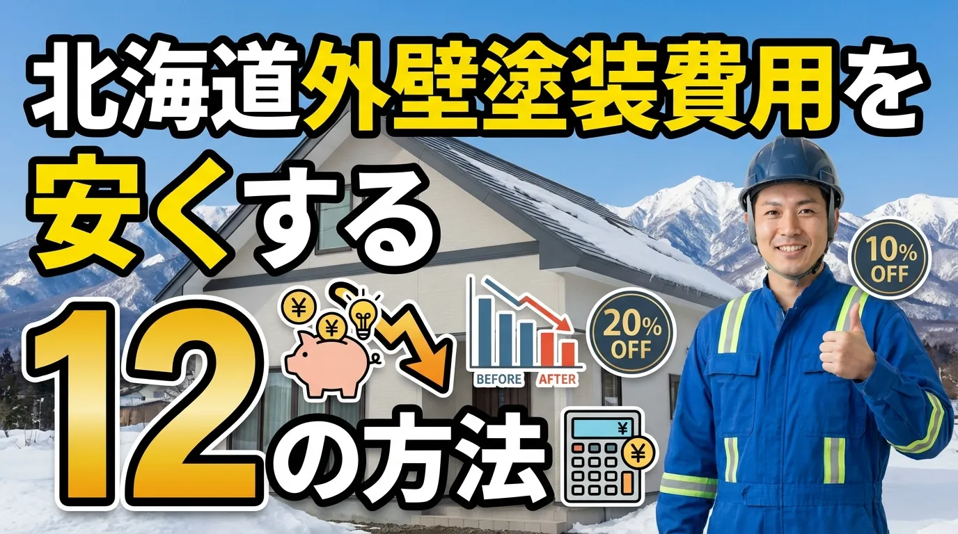 北海道で外壁塗装の費用を抑える12の方法