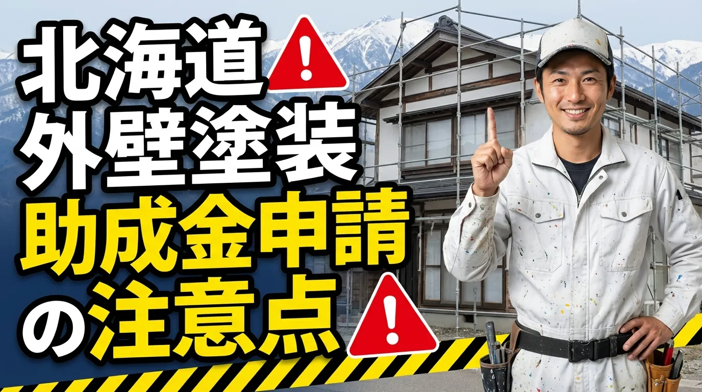 北海道で外壁塗装助成金を申請する際の重要な注意点