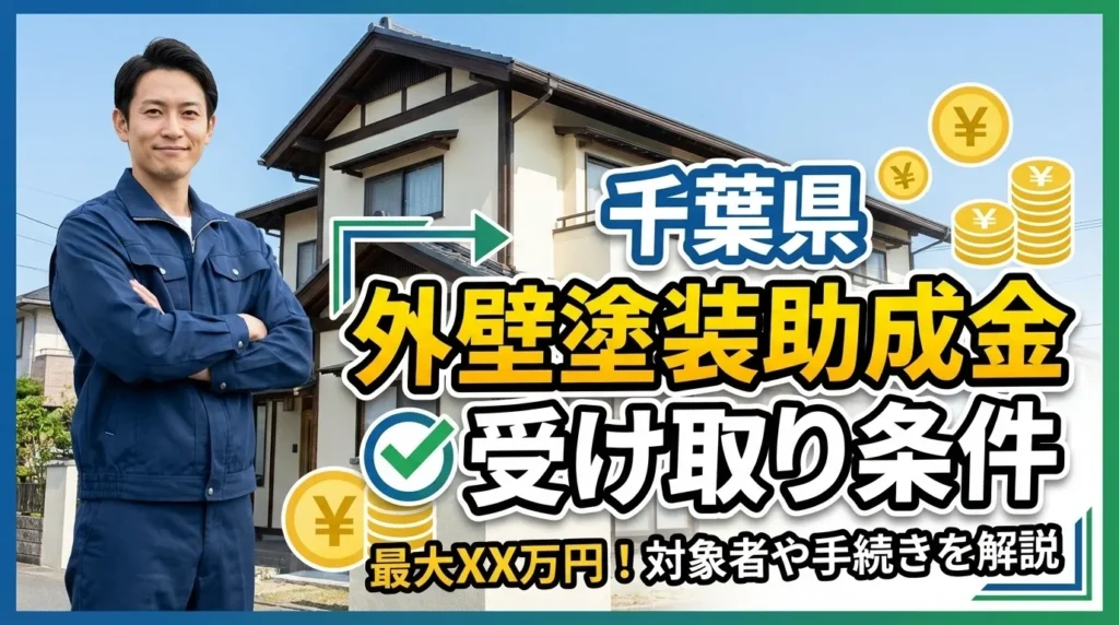 千葉県で外壁塗装助成金を受け取るための条件