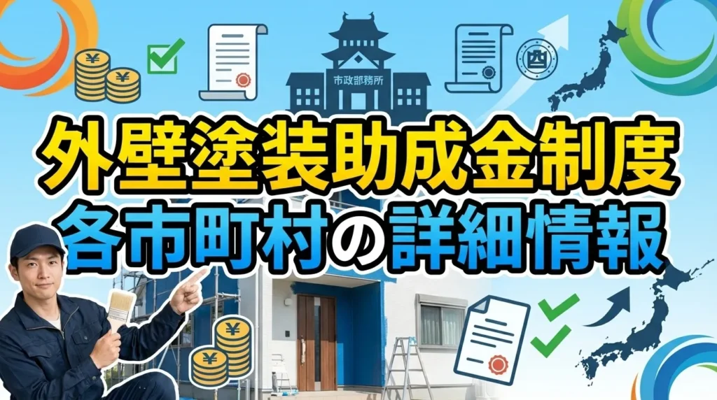 各市町村の外壁塗装助成金制度詳細