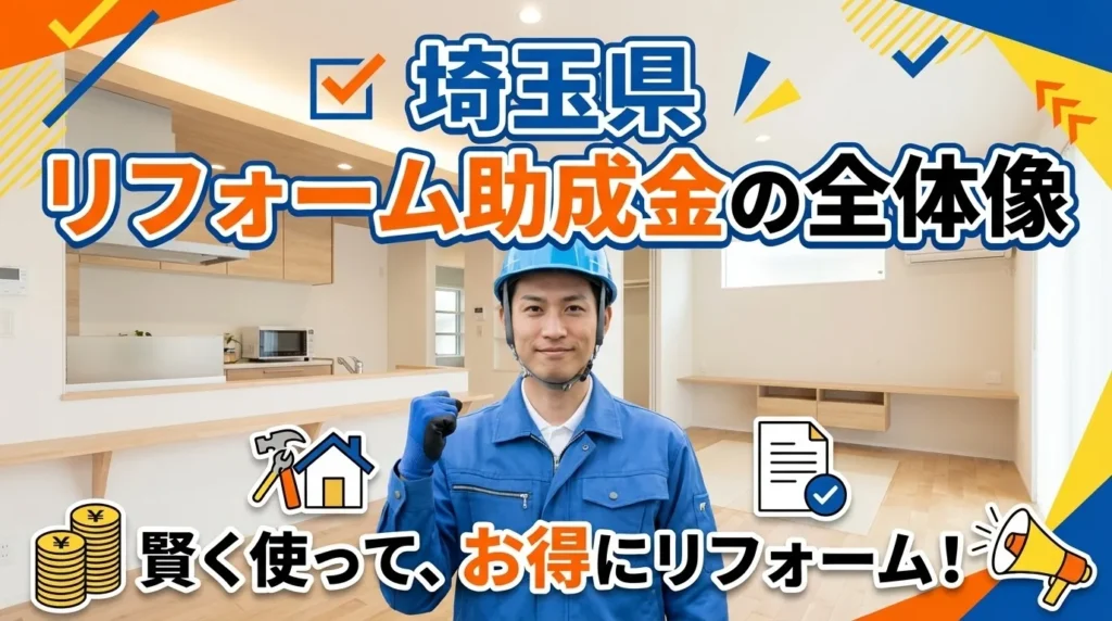 埼玉県で利用できるリフォーム助成金の全体像
