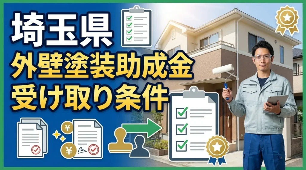 埼玉県で外壁塗装助成金を受け取るための条件