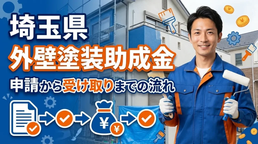 埼玉県の外壁塗装助成金の申請から受け取りまでの流れ