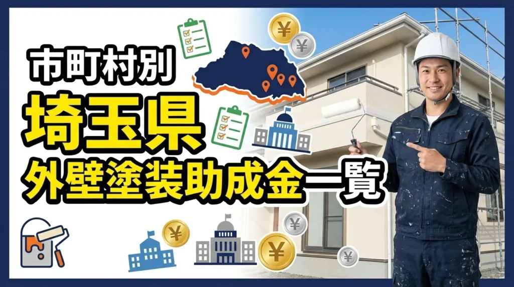 埼玉県内市町村別の外壁塗装助成金一覧