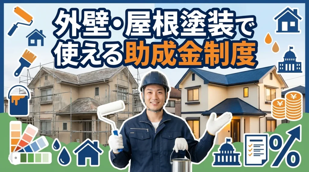 外壁・屋根塗装で使える助成金制度