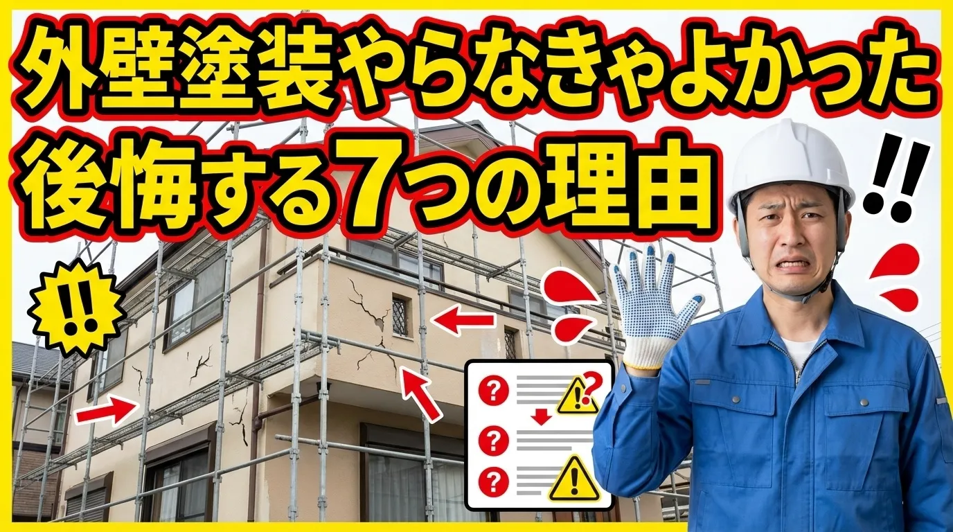 外壁塗装で「やらなきゃよかった」と後悔する7つの理由