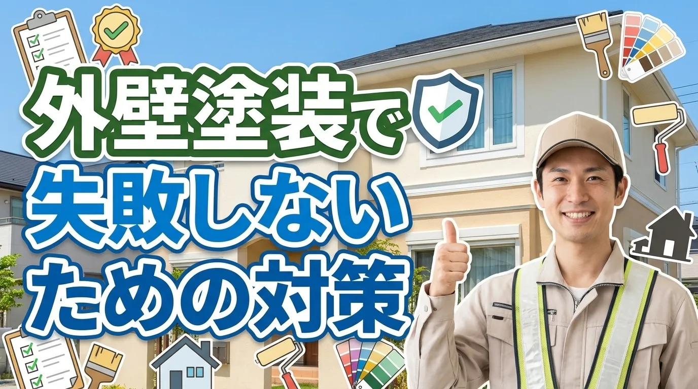 外壁塗装で失敗しないための具体的な対策