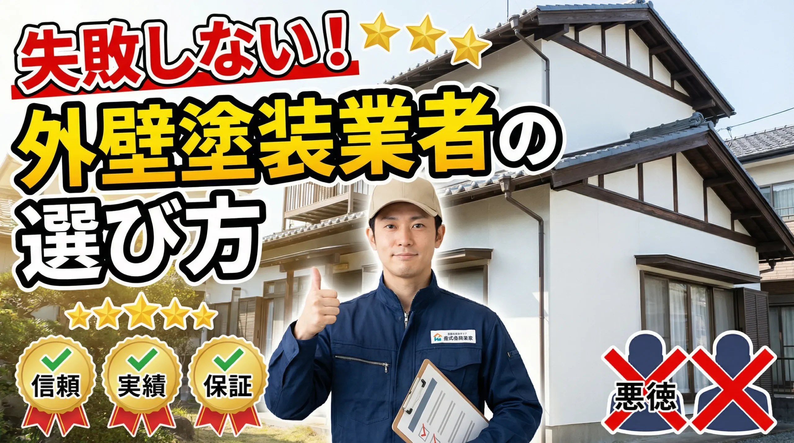 外壁塗装で失敗しないための業者選びの極意
