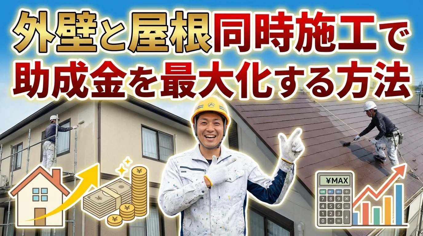 外壁塗装と屋根塗装の同時施工で助成金を最大化する方法
