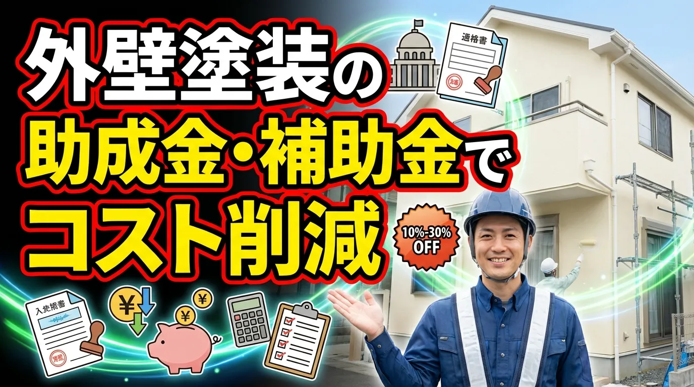 外壁塗装の助成金・補助金を活用してコスト削減