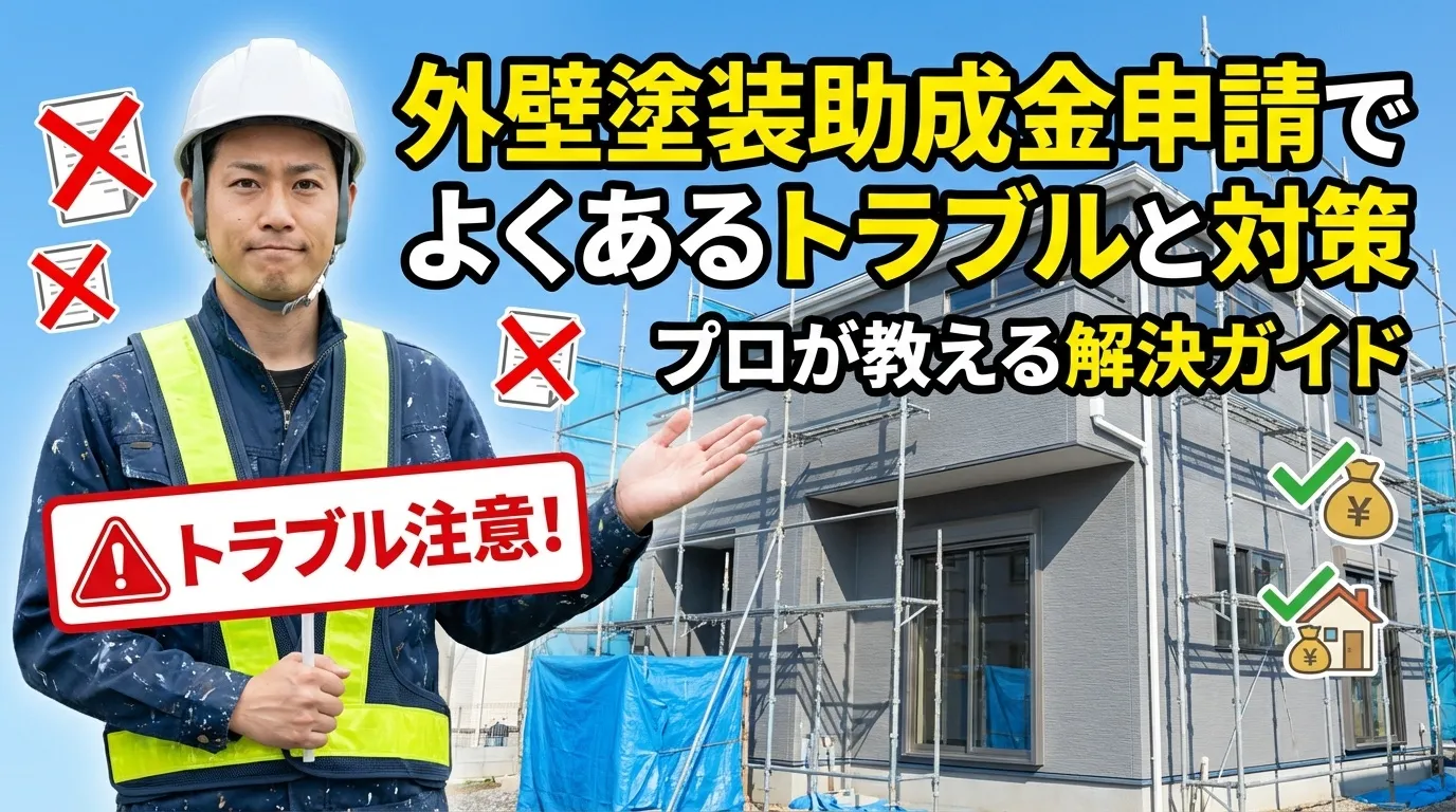 外壁塗装の助成金申請でよくあるトラブルと対策