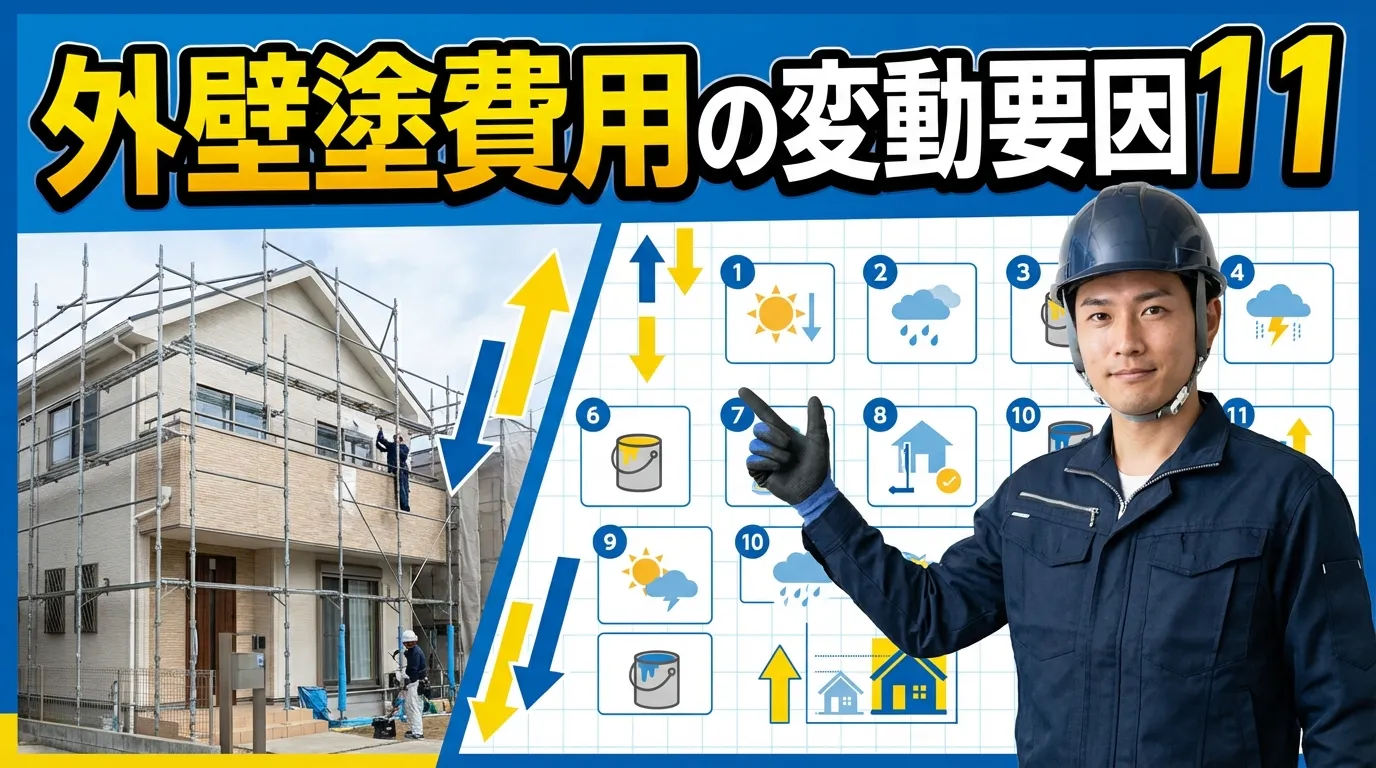 外壁塗装の費用が変動する11の要因