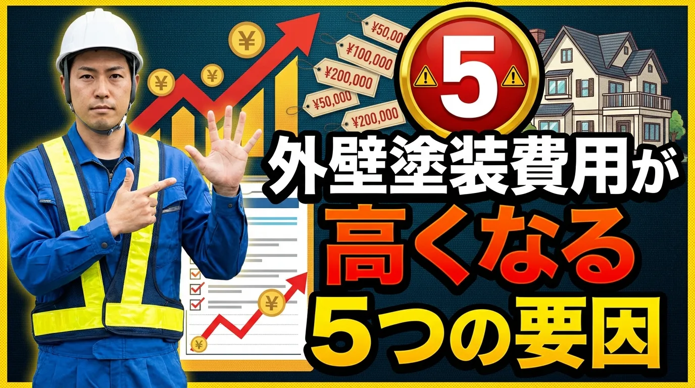 外壁塗装の費用が高くなる5つの要因