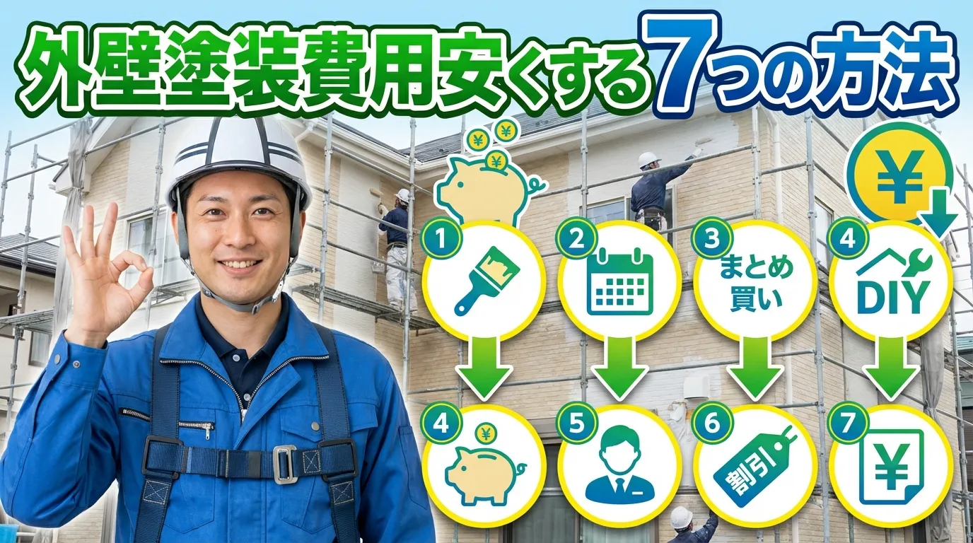 外壁塗装の費用を安く抑える7つの方法