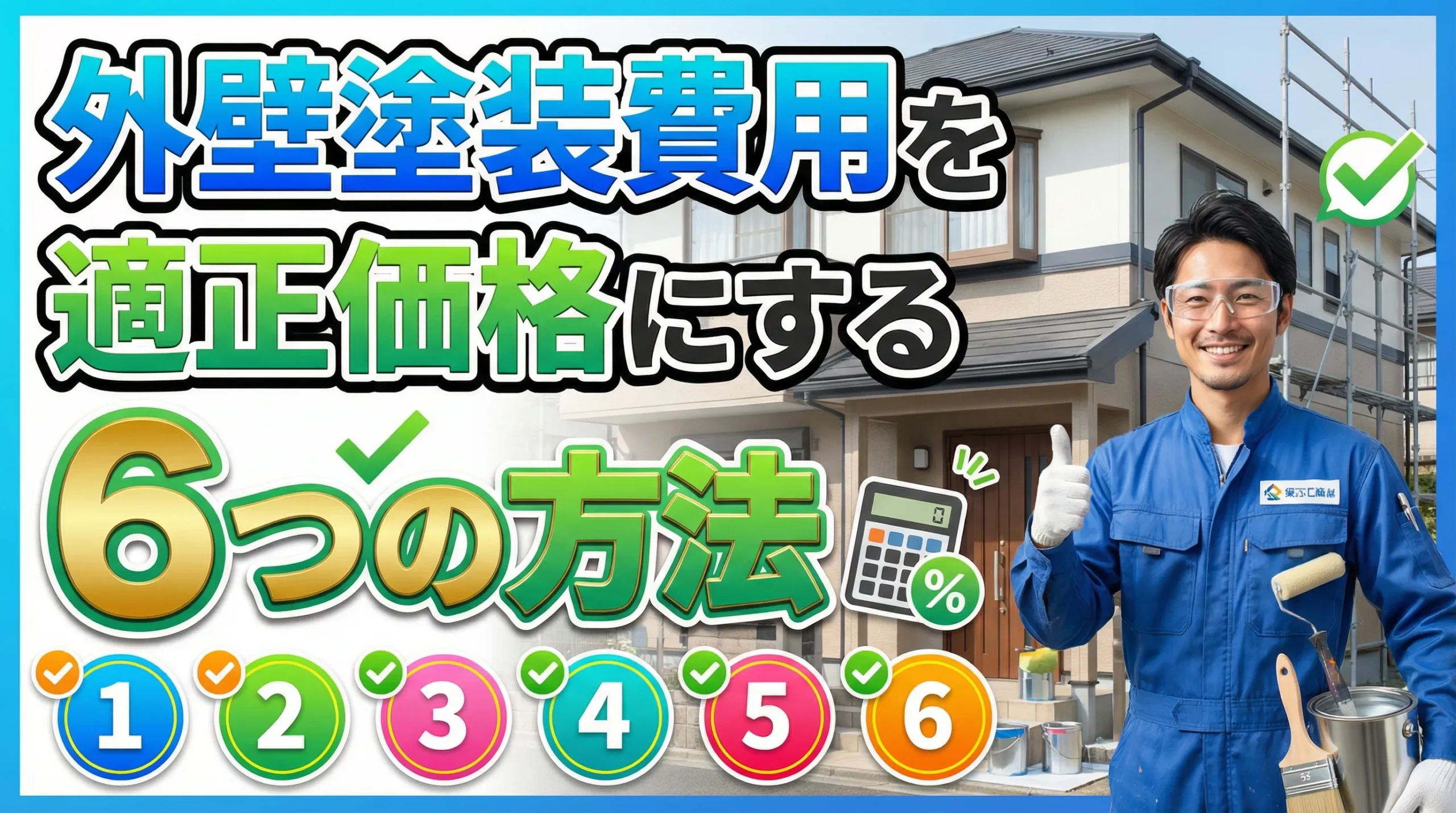 外壁塗装の費用を適正価格に抑える6つの方法