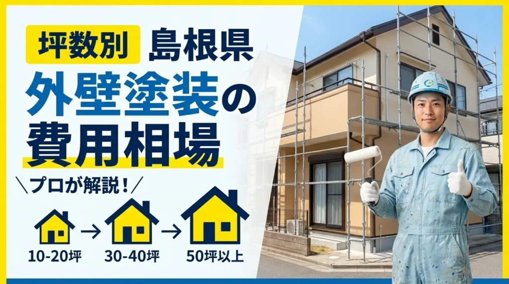 外壁塗装の費用相場【坪数別・島根県版】