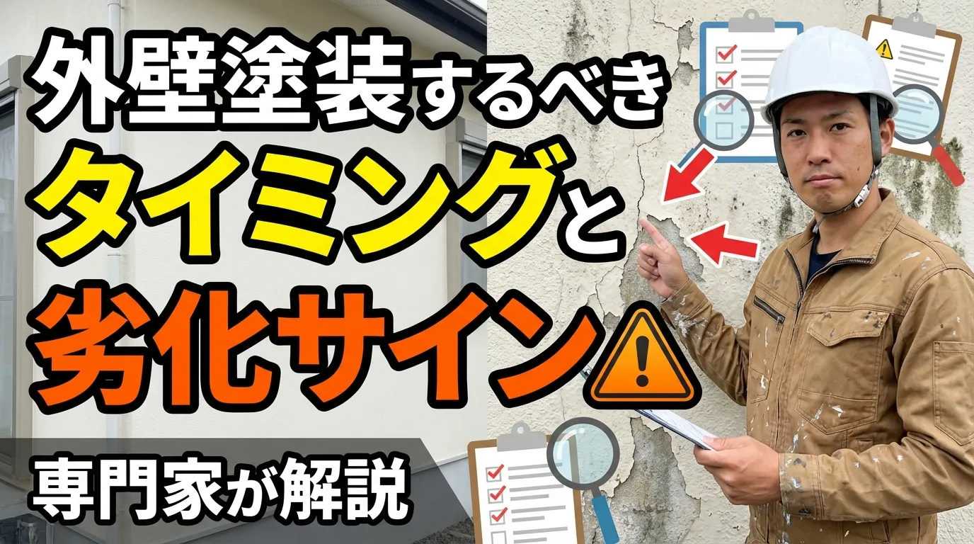 外壁塗装をするべきタイミングと劣化のサイン