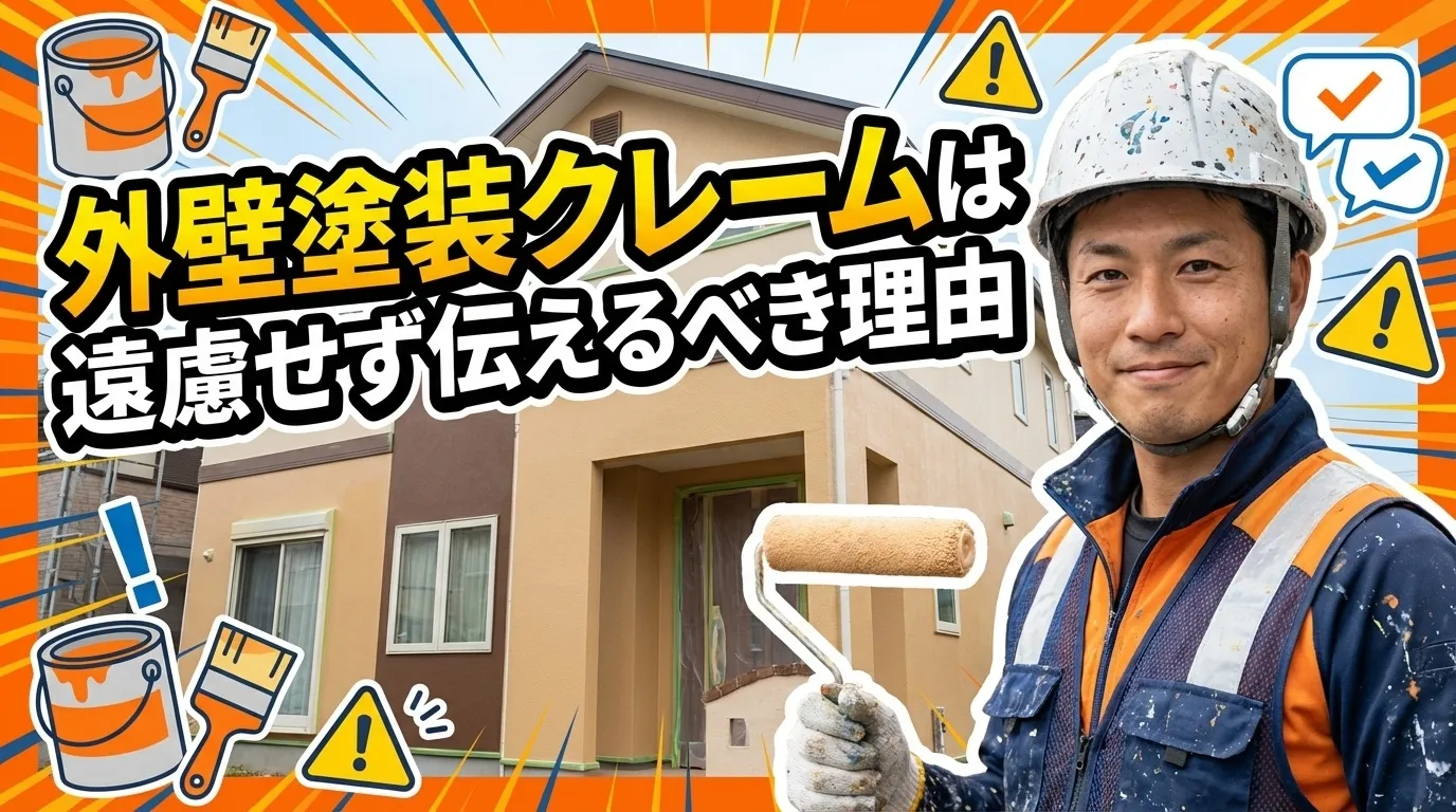 外壁塗装クレームは遠慮せずに伝えるべき理由