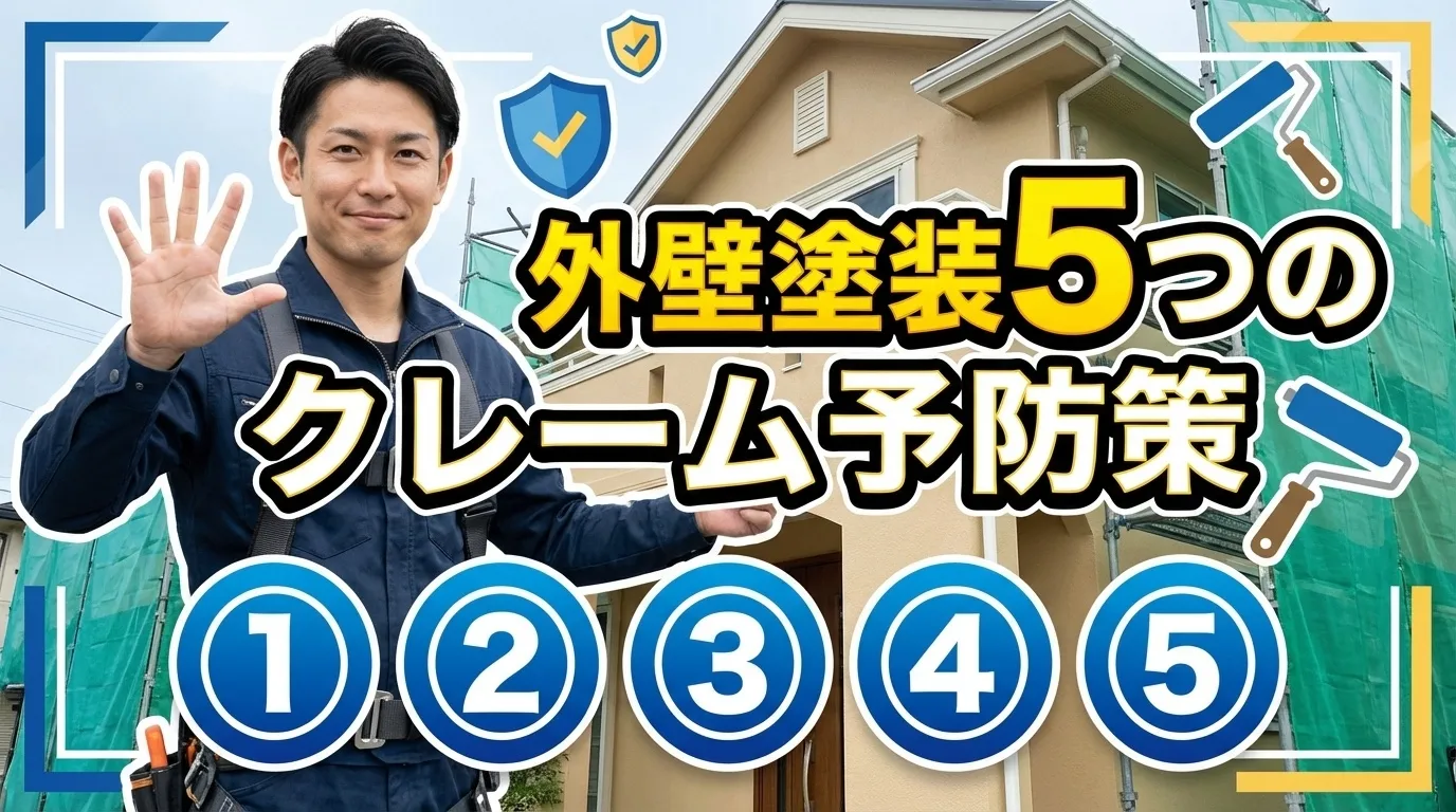 外壁塗装クレームを未然に防ぐための5つの予防策
