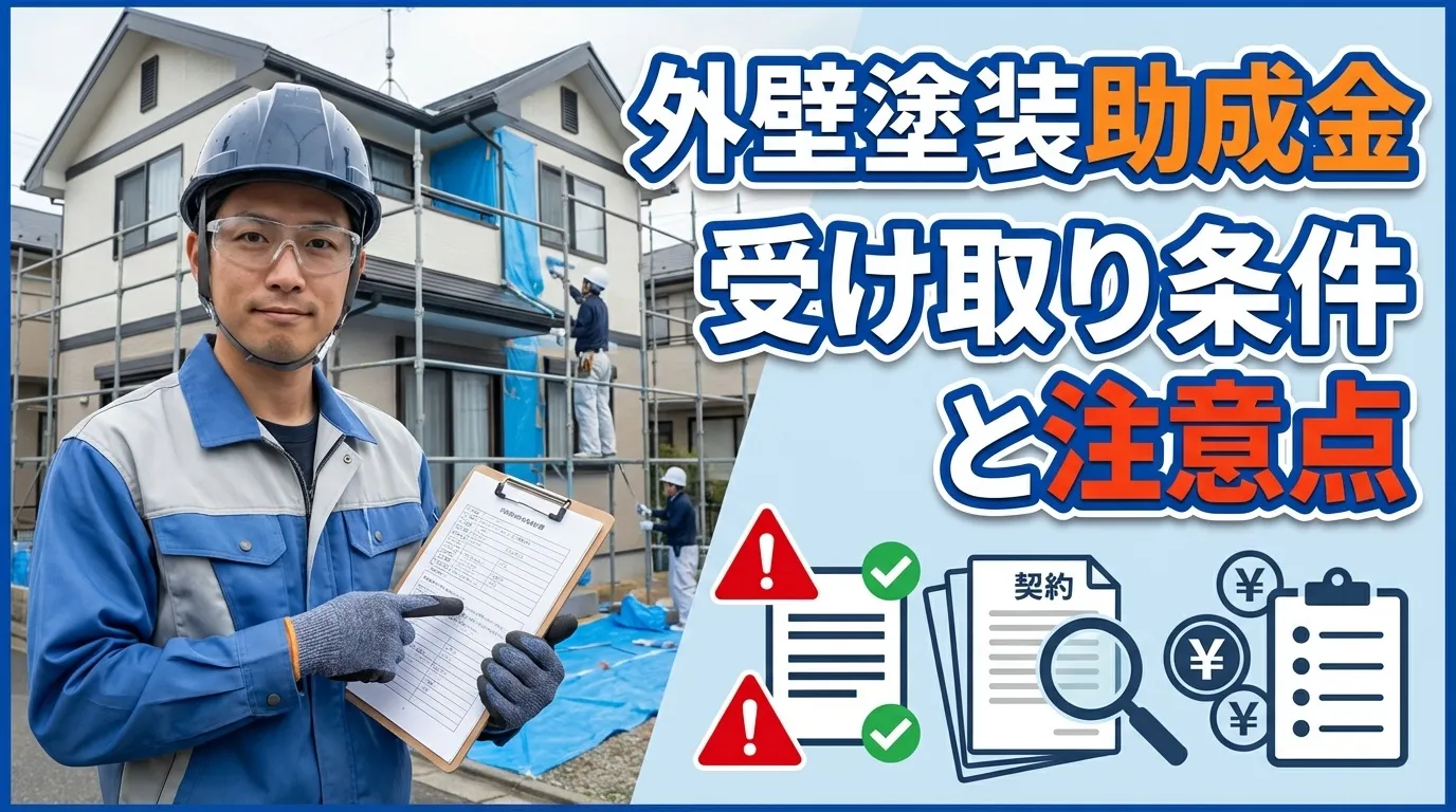 外壁塗装助成金を受け取るための条件と注意点