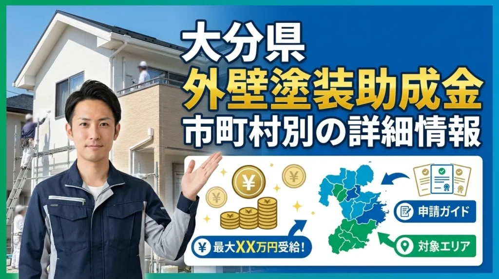 大分県内市町村別の外壁塗装助成金詳細ガイド
