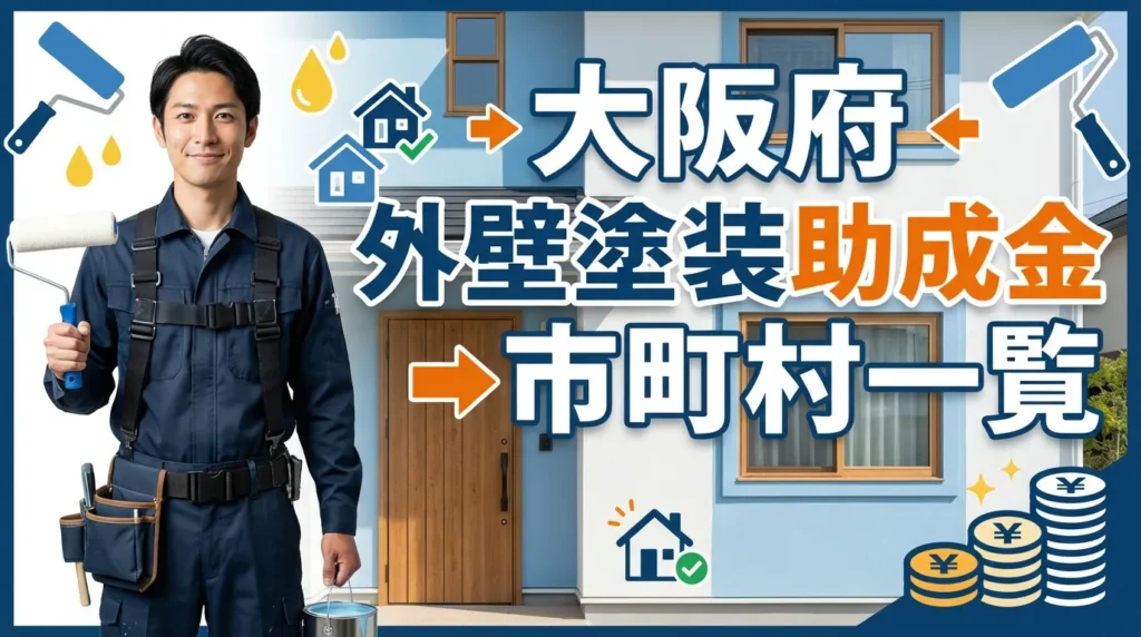 大阪府で外壁塗装の助成金が受けられる市町村一覧