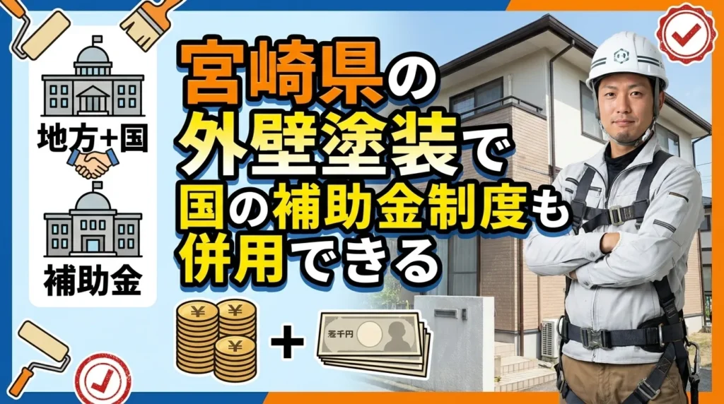宮崎県の外壁塗装で国の補助金制度も併用できる