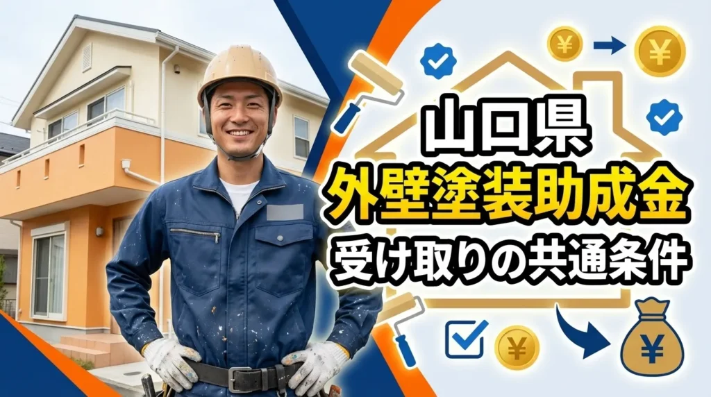 山口県で外壁塗装助成金を受け取るための共通条件