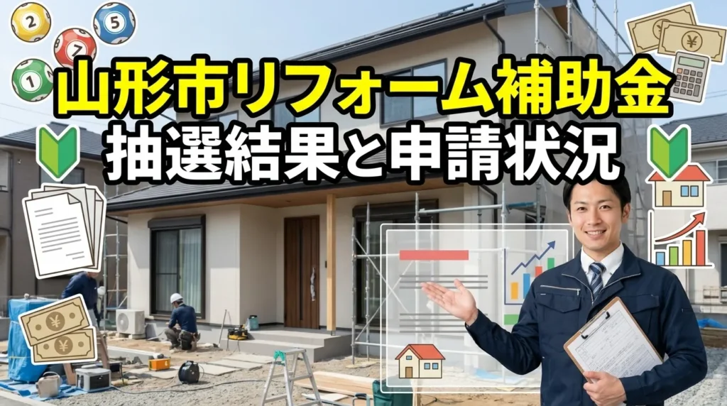 山形市リフォーム補助金の抽選結果と申請状況