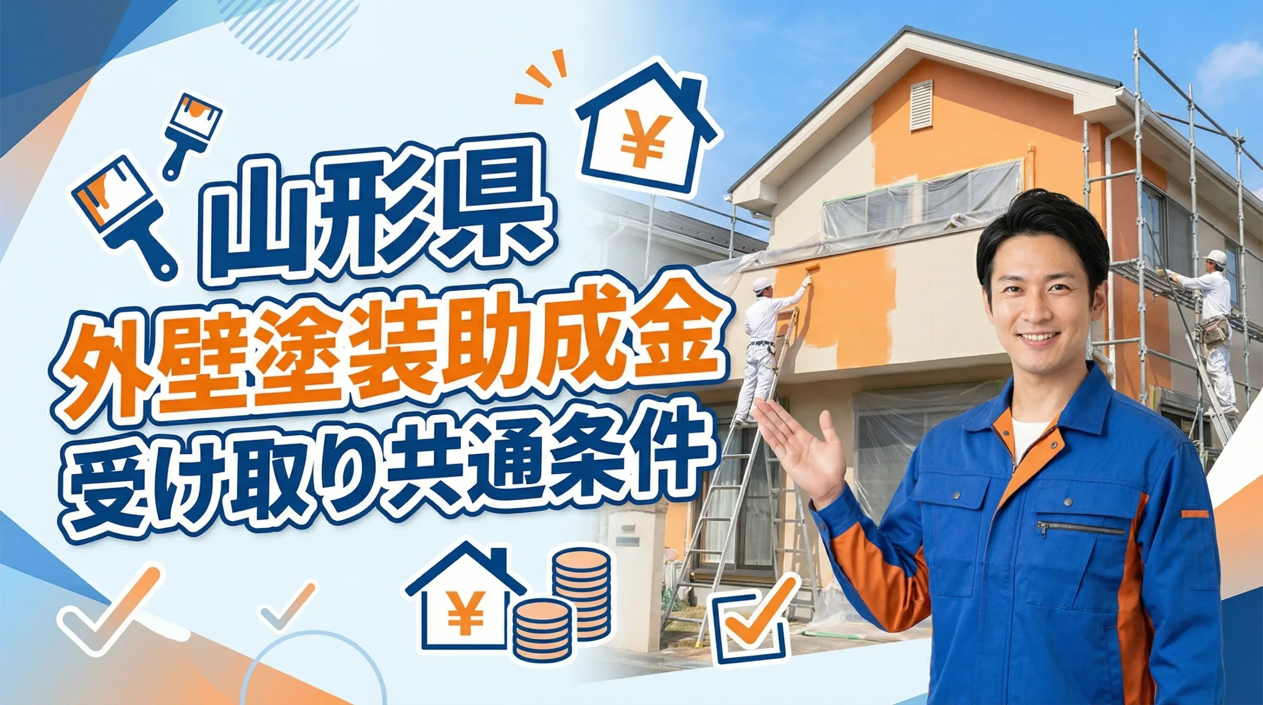 山形県で外壁塗装助成金を受け取るための共通条件