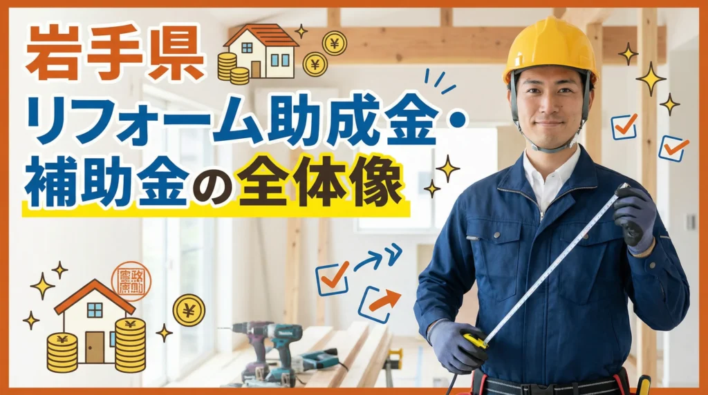 岩手県で利用できるリフォーム助成金・補助金の全体像