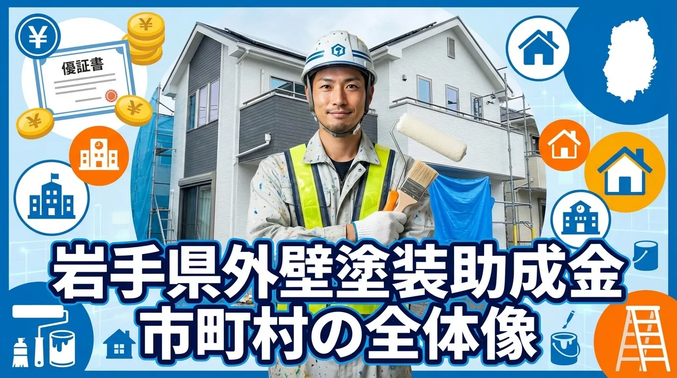 岩手県で外壁塗装の助成金がもらえる市町村の全体像