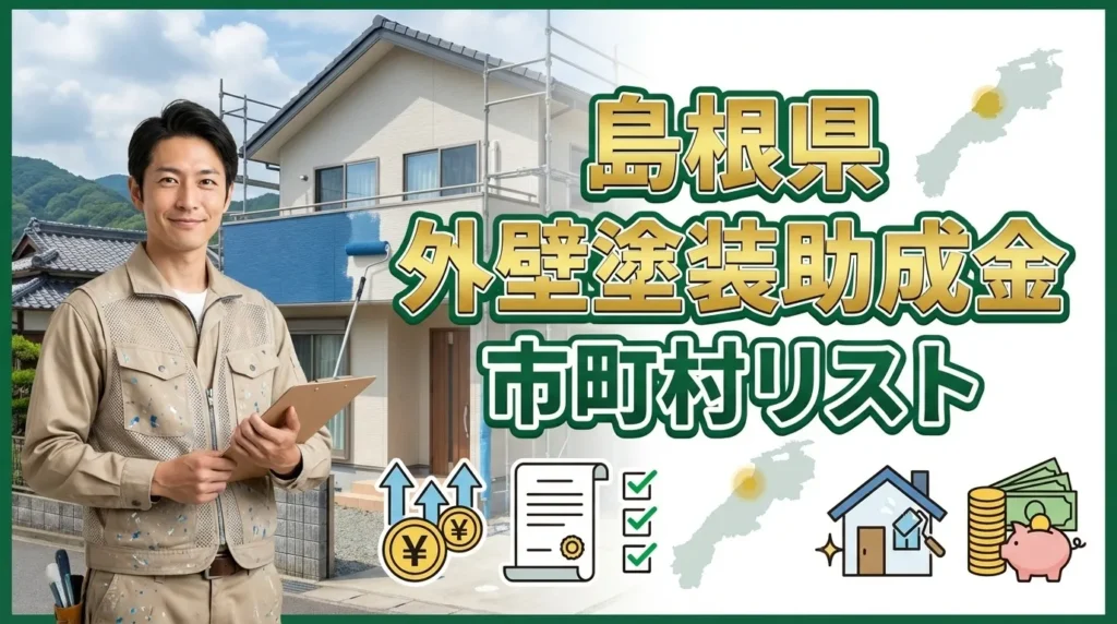 島根県で外壁塗装に助成金が使える市町村の完全リスト
