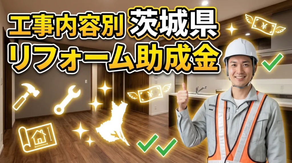 工事内容別｜茨城県で使えるリフォーム助成金