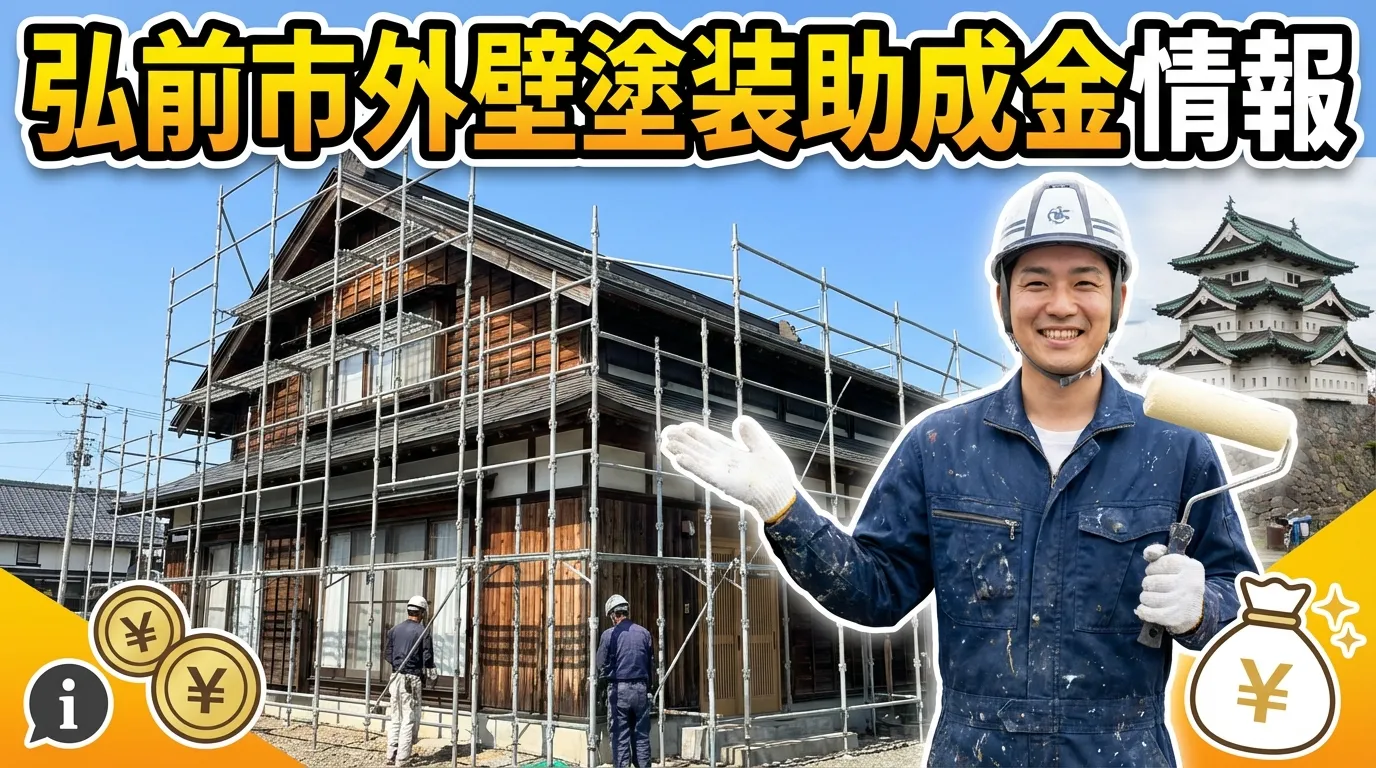弘前市で外壁塗装の助成金を受け取るための情報