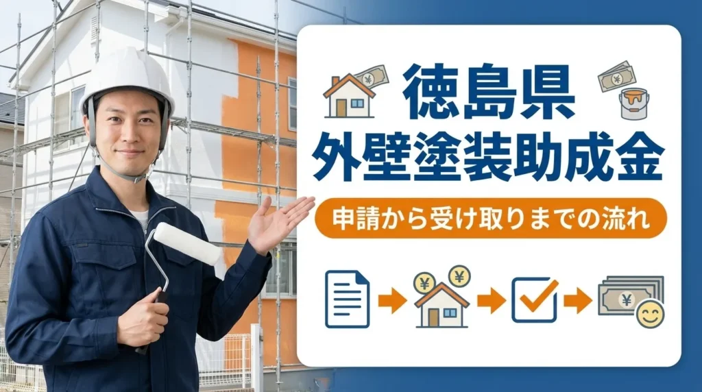 徳島県の外壁塗装助成金申請から受け取りまでの流れ