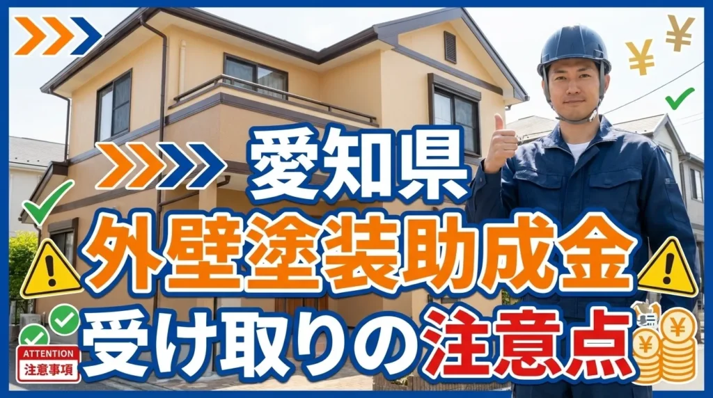 愛知県で外壁塗装助成金を受け取るための注意点