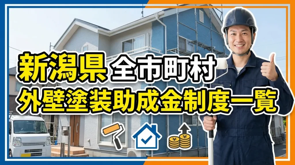 新潟県全30市町村の外壁塗装助成金制度一覧