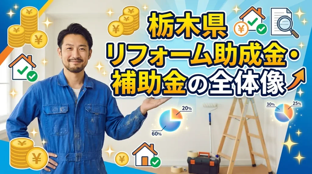 栃木県で利用できるリフォーム助成金・補助金の全体像