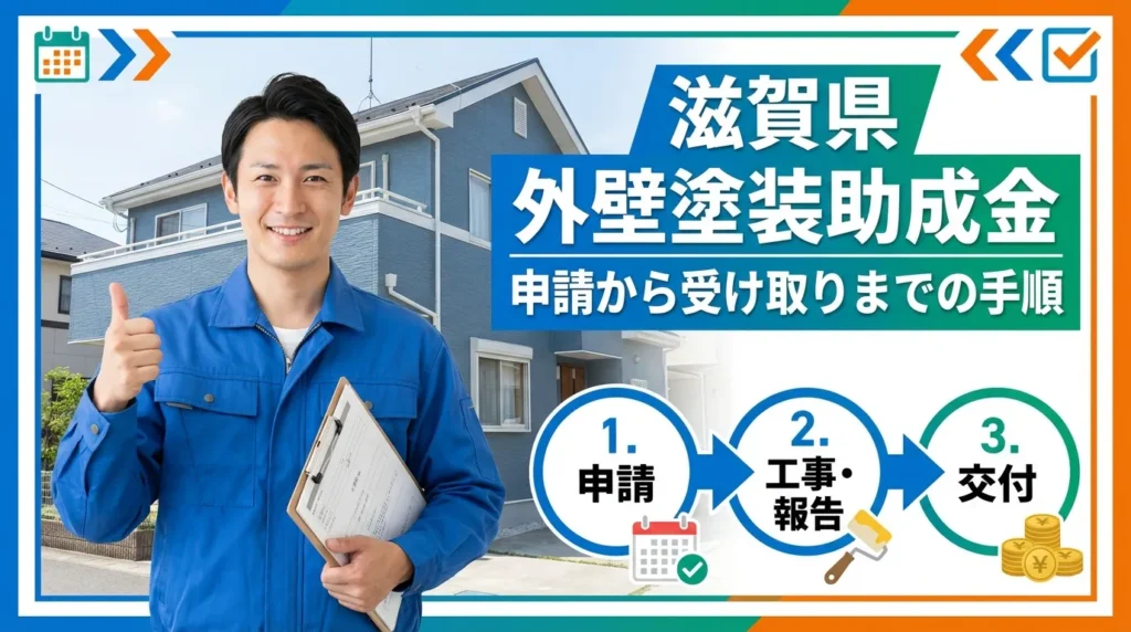 滋賀県での外壁塗装助成金申請から受け取りまでの完全手順