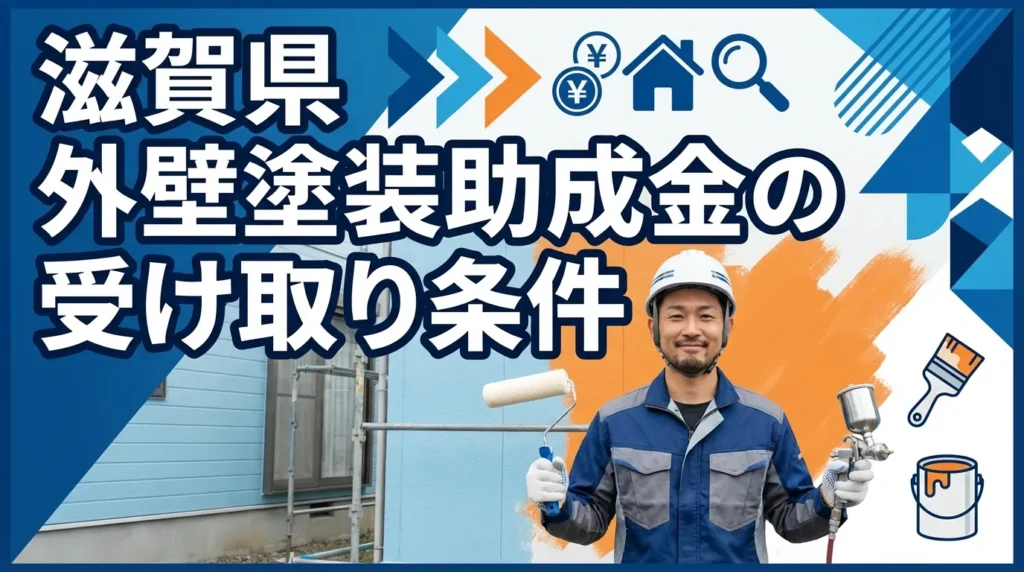 滋賀県で外壁塗装助成金を受け取るための条件