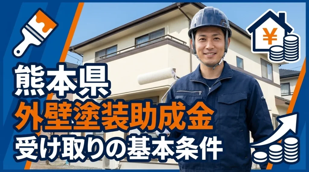 熊本県で外壁塗装助成金を受け取るための基本条件