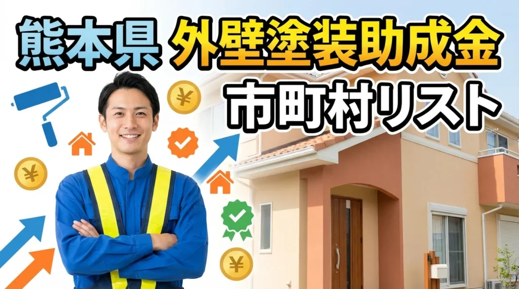 熊本県内で外壁塗装助成金が受けられる市町村全リスト