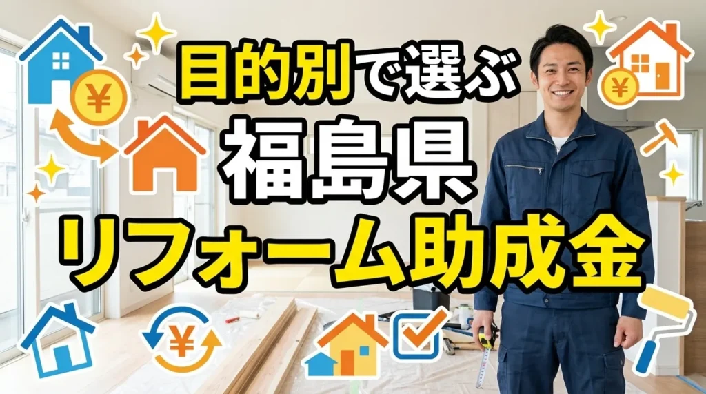 目的別で選ぶ福島県のリフォーム助成金
