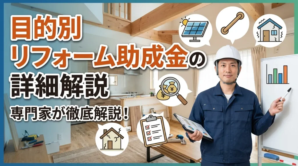 目的別リフォーム助成金の詳細解説