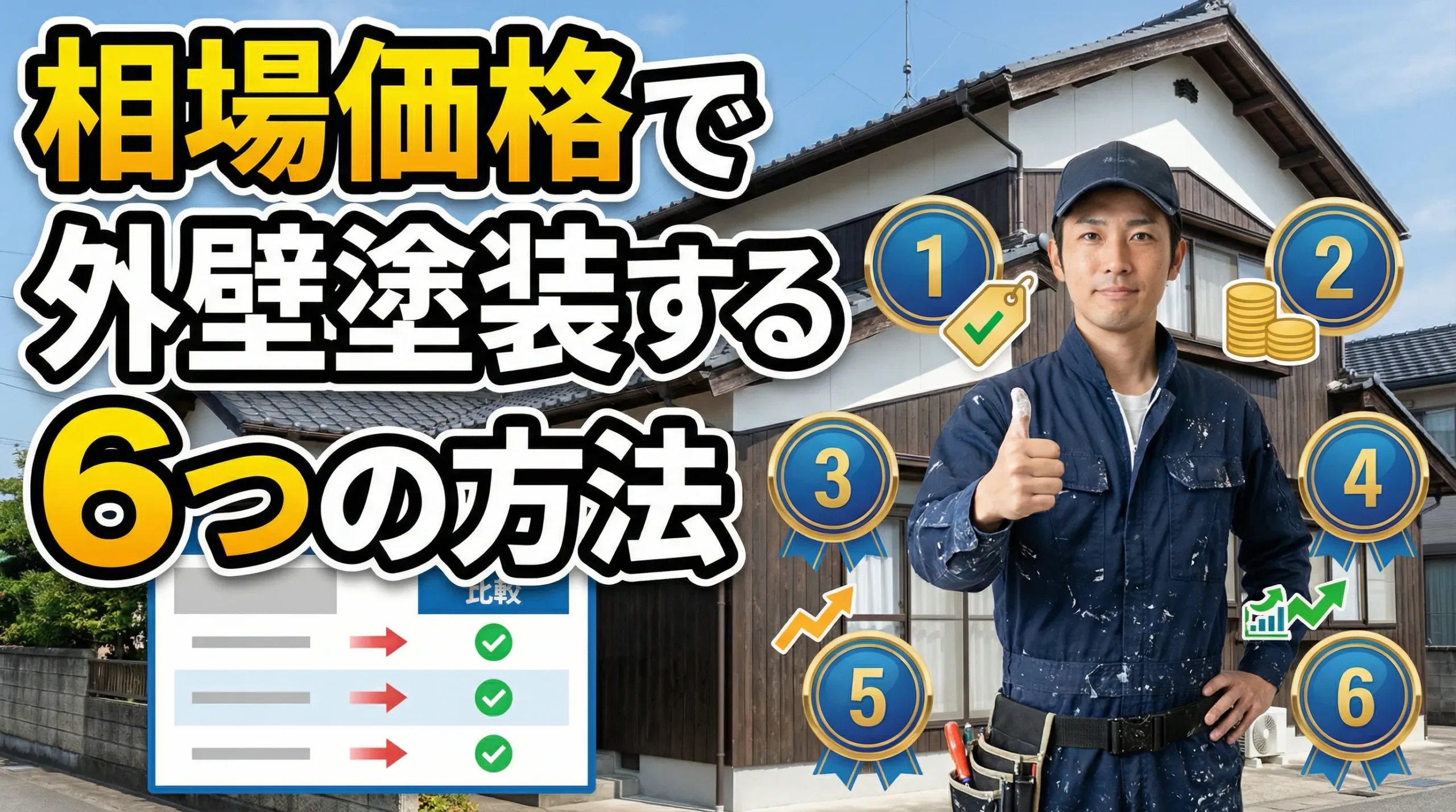 相場価格で適正な外壁塗装を実現する6つの方法