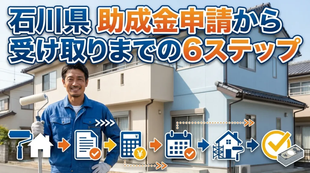 石川県の助成金申請から受け取りまでの6ステップ
