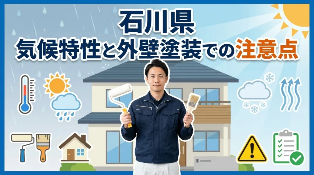 石川県の気候特性と外壁塗装で注意すべきポイント